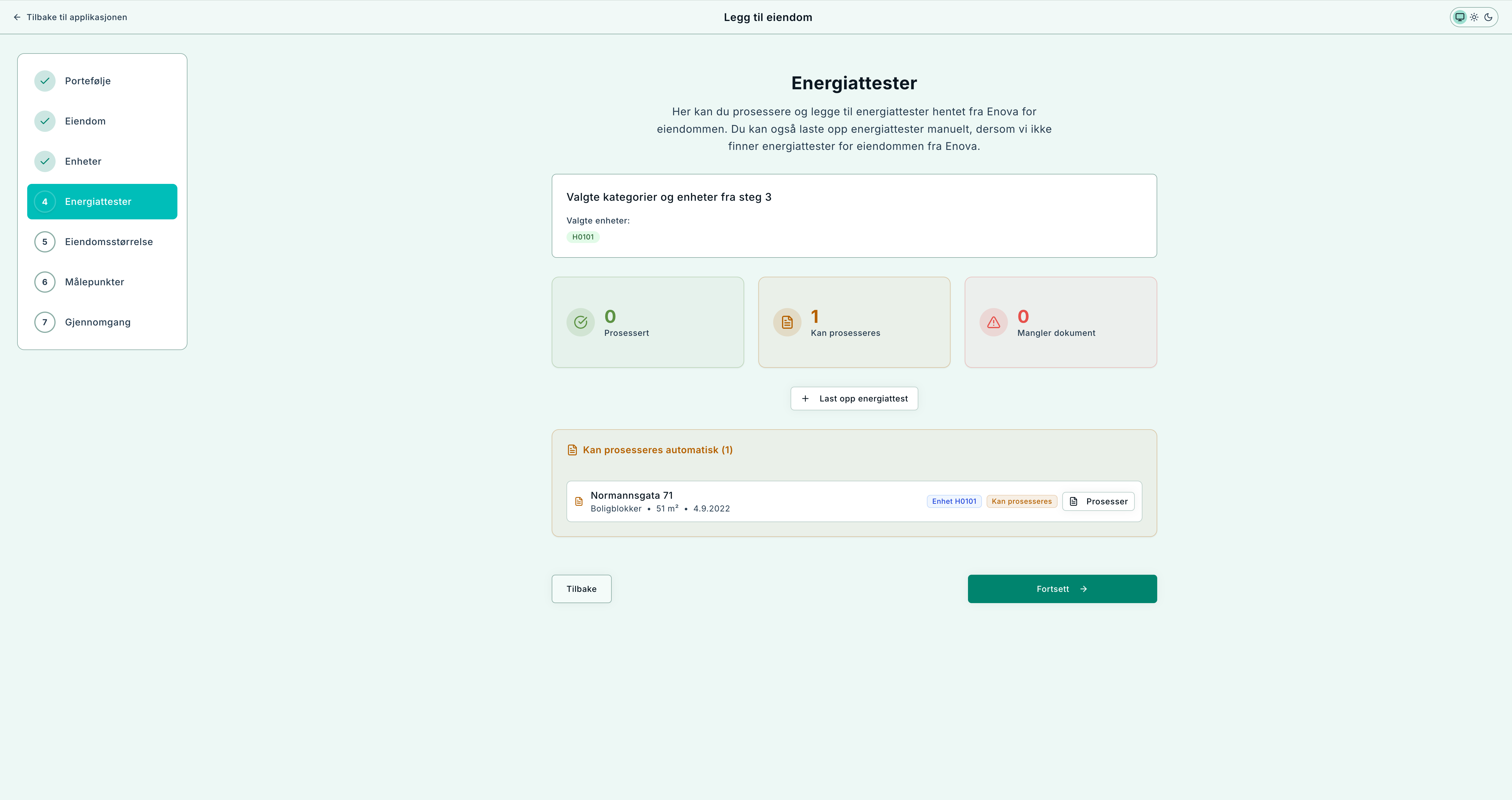 Step Energy certificates: overview of certificates processed automatically or uploaded